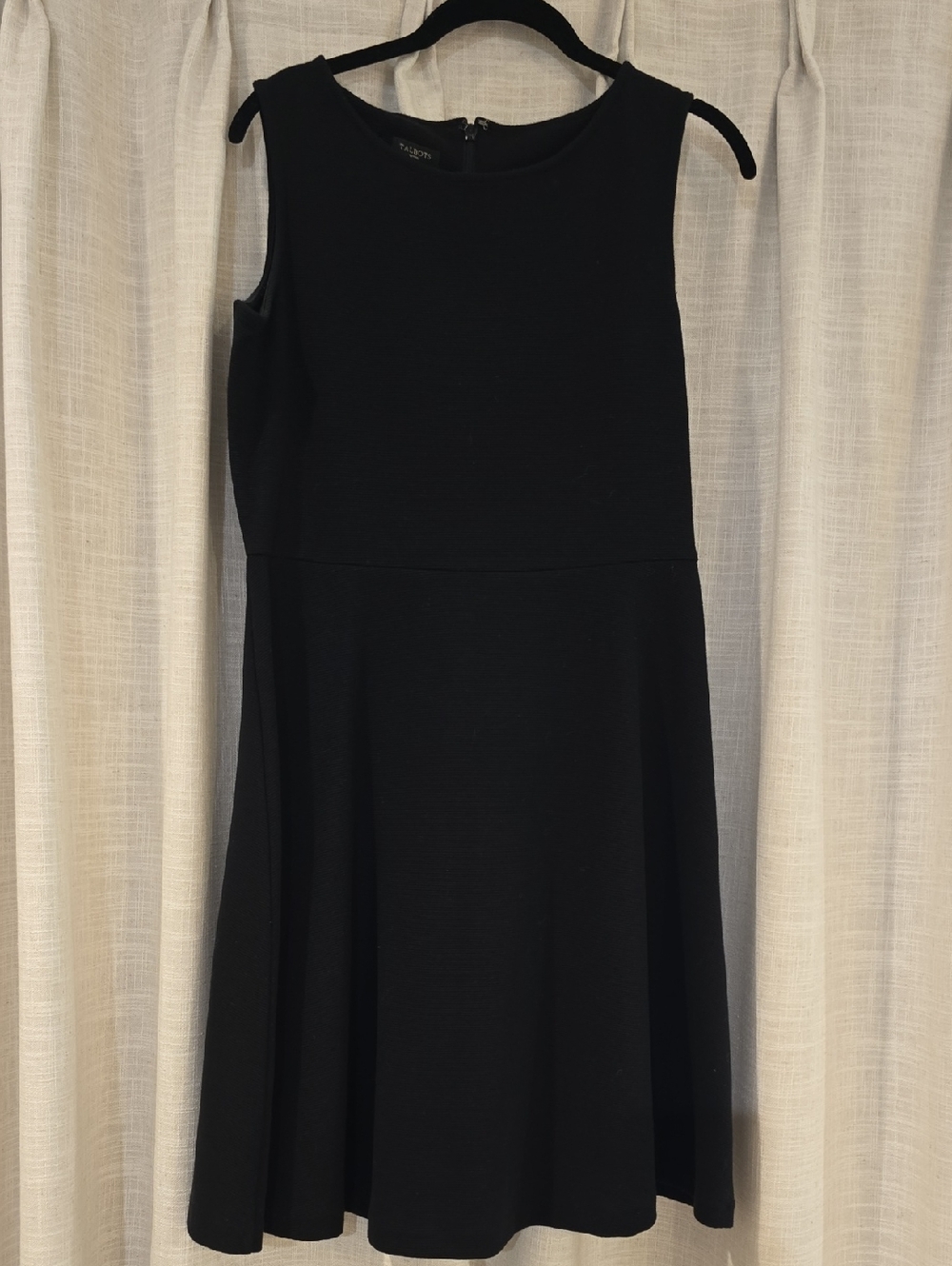 Talbots Black Ribbed Petite dress